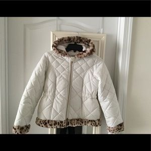 Amy Byer Big Girls' Jacket With Faux Fur Trim